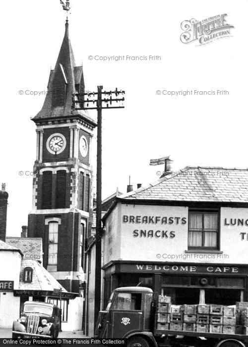 Photo of Wisbech, Nippee Café And Clock Tower, School Lane  c.1955