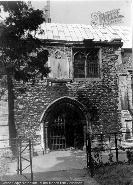 Photo of Wisbech, South Door, St Peter's Church c.1950