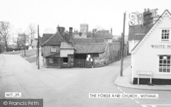 The Forge And Church c.1965, Witham