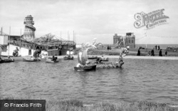 Pier Towers And Boating Lake c.1955, Withernsea