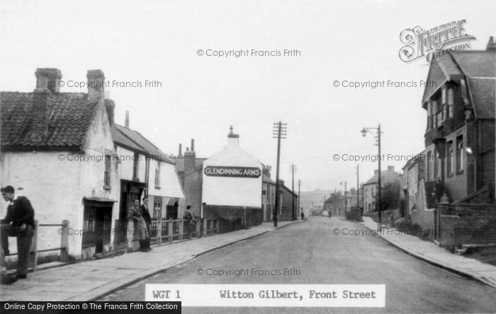 Photo of Witton Gilbert, Front Street c.1955