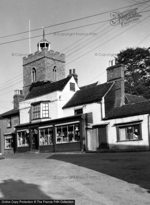 Photo of Wivenhoe, Church And Stores c.1955