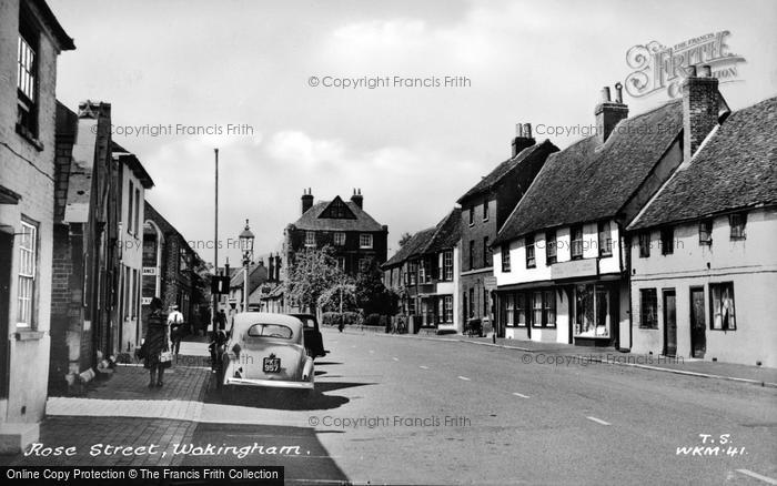 Photo of Wokingham, Rose Street c.1955