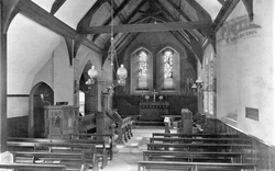 St Sebastian's Church Interior 1910, Wokingham