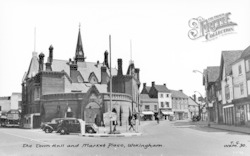Town Hall And Market Place c.1955, Wokingham