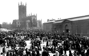 The Market And St Peter's Church 1910, Wolverhampton