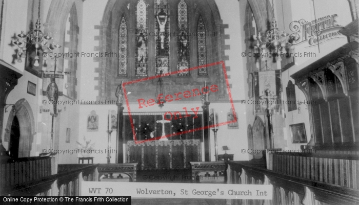 Photo of Wolverton, St George's Church Interior c.1965