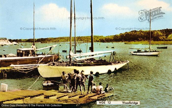 Photo of Woodbridge, Children Playing On Little Jetty c.1950