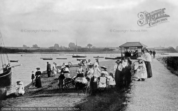Photo of Woodbridge, People On The River Bank 1898