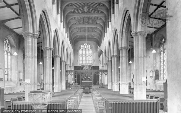 Photo of Woodbridge, St Mary's Parish Church Interior 1925