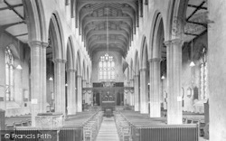 St Mary's Parish Church Interior 1925, Woodbridge