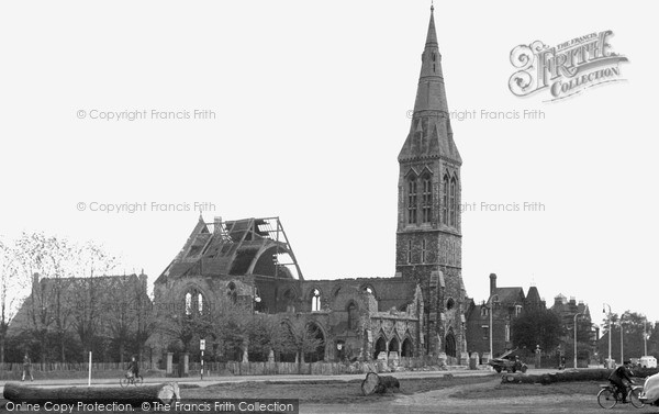 Photo of Woodford Green, The Bombed Church c.1945