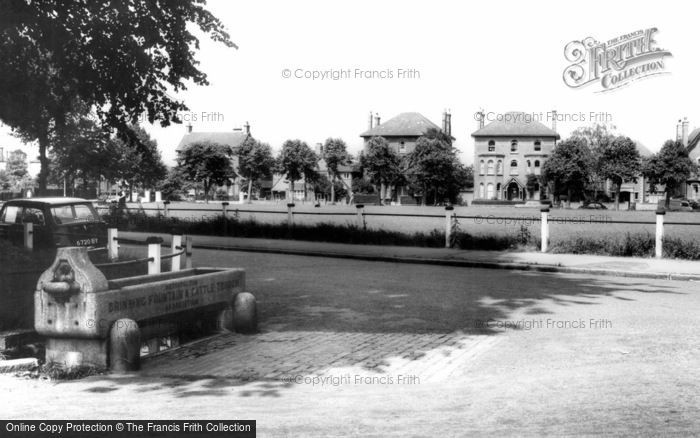 Photo of Woodside Green, Horse Trough And Green c.1965