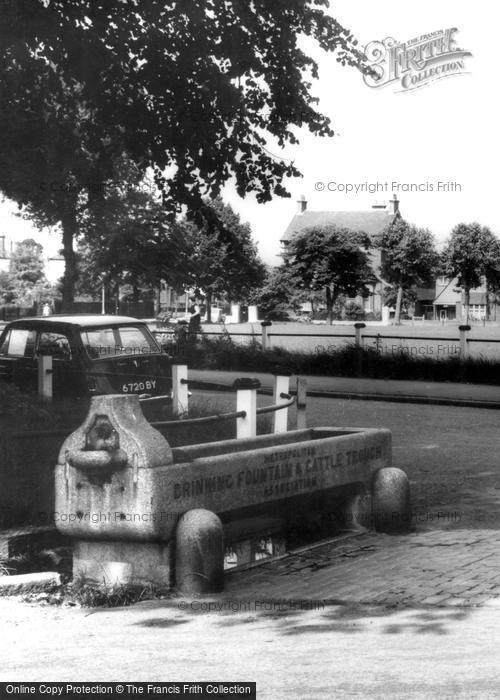Photo of Woodside Green, Horse Trough Beside The Green c.1965