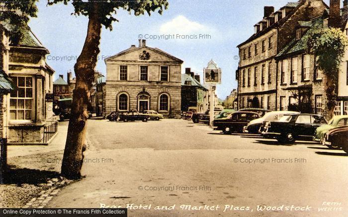 Photo of Woodstock, Bear Hotel And Market Place c.1960