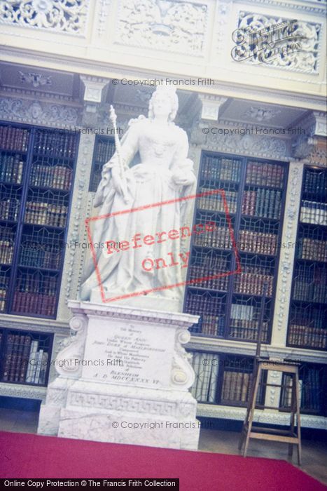 Photo of Woodstock, Queen Anne Statue In The Long Library, Blenheim Palace  1989