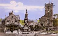 The Cross, St Mary's Church And War Memorial c.1955, Wooler
