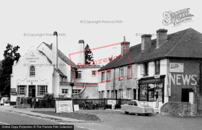 Photo of Woolhampton, The Falmouth Arms And Newsagents c.1960