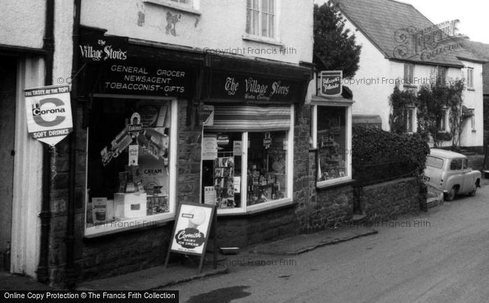 Photo of Wootton Courtenay, The Village Stores c.1960