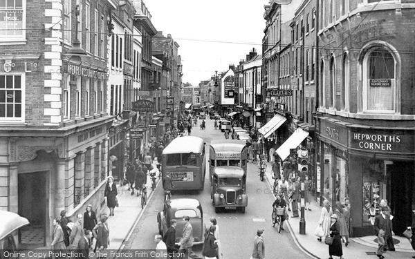 Photo of Worcester, Broad Street c.1956