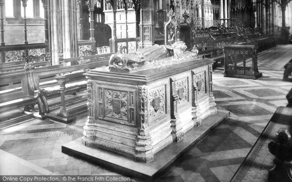 Photo of Worcester, Cathedral, King John's Tomb 1925