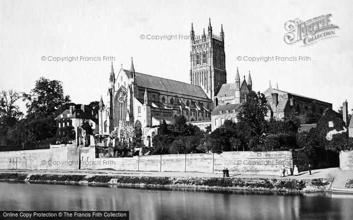 Photo of Worcester, Cathedral South West c.1865