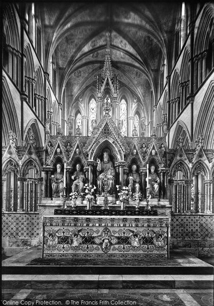 Photo of Worcester, Cathedral, The Reredos 1892