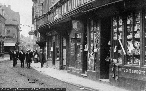 Photo of Worcester, Friar Street, Ye Olde Curiositie Shop 1906