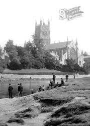 Gentlemen Fishing On River Severn 1891, Worcester