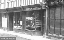 New Street, Bootmaker's Shop 1906, Worcester