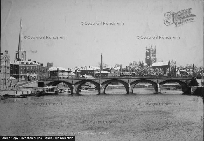 Photo of Worcester, River Severn, Cathedral And Bridge 1904