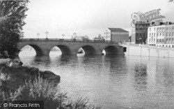 The Bridge And River c.1960, Worcester