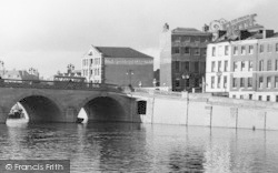 The Bridge And Warehouses c.1960, Worcester