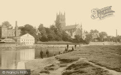 Worcester, the Cathedral and the River Severn 1891