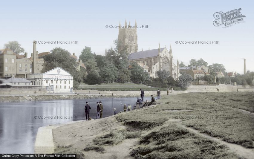 Worcester, the Cathedral and the River Severn 1891
