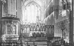 The Cathedral, Choir East c.1869, Worcester