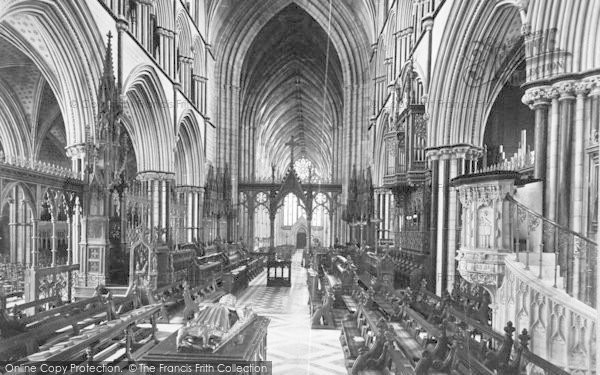 Photo of Worcester, The Cathedral Choir, Looking West c.1890