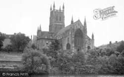 The Cathedral From The River c.1950, Worcester