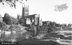 The Cathedral From The River c.1955, Worcester