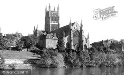The Cathedral From The River Severn c.1960, Worcester