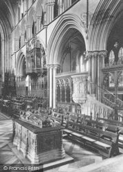 The Cathedral Interior, Across The Choir 1925, Worcester