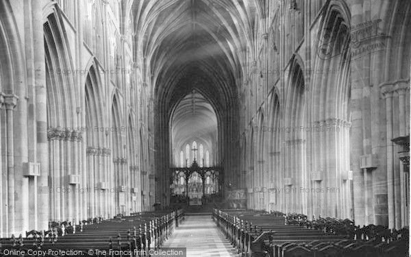 Photo of Worcester, The Cathedral Interior, The Nave Looking East c.1960