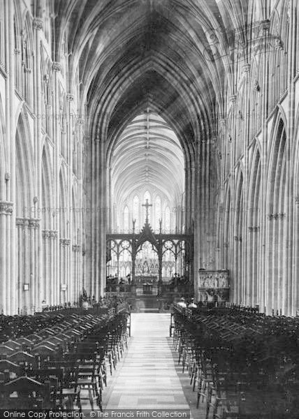 Photo of Worcester, The Cathedral, Nave East 1891