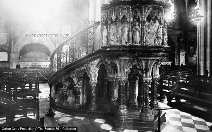 Photo of Worcester, The Cathedral Pulpit 1892