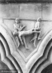 The Cathedral, Sculpture In South Transept 'a Sinner Bound' 1907, Worcester