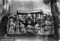 The Cathedral, The Miserere Seat 'judgement  Of Solomon' 1907, Worcester