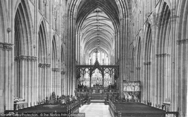 Photo of Worcester, The Cathedral, The Nave Looking East c.1910
