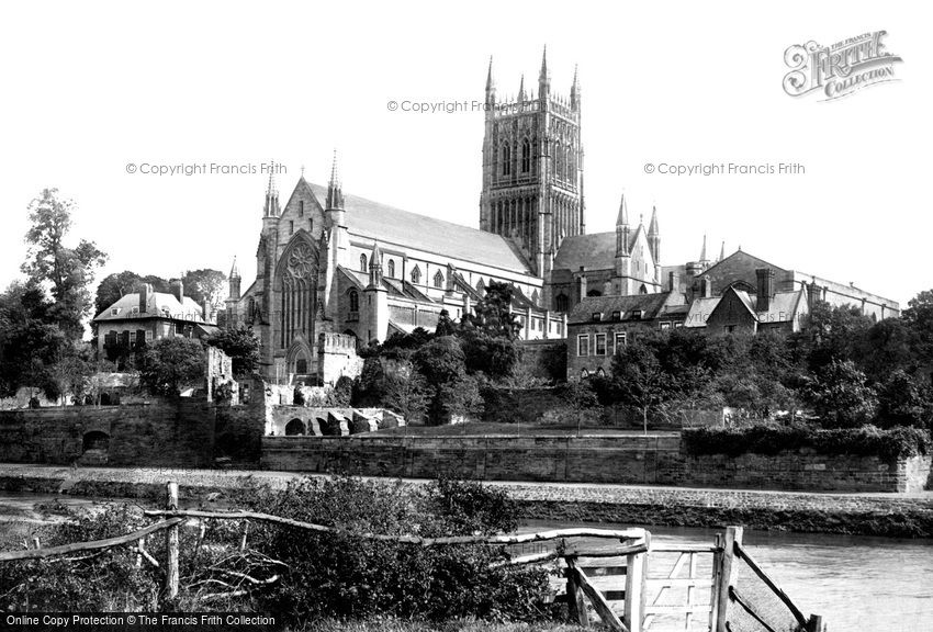 Worcester, the Cathedral, West Front 1891