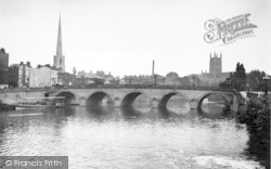 The New Bridge And Cathedral c.1955, Worcester