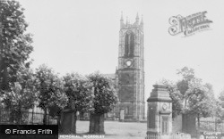 Holy Trinity  Church And The Memorial c.1955, Wordsley
